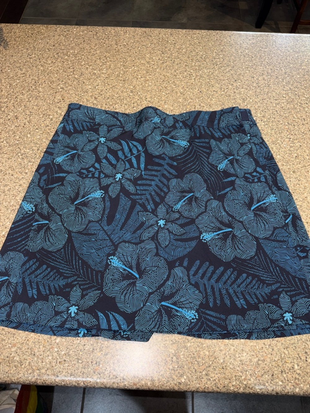 Ripskirt Hawaii Navy and Turquoise Floral Skirt